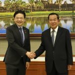 Samdech Techo Hun Sen Holds Talks with Singapore Prime Minister at the Senate Building